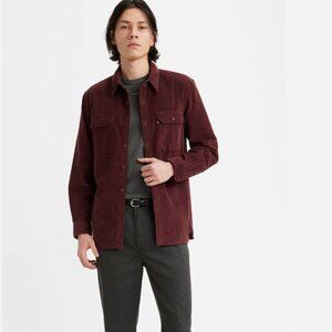 Levi's Jackson Worker Corduroy Overshirt (Size S, Burgundy)